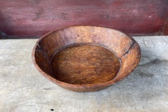 Early Wooden bowl with repair