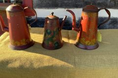 Red Tole coffee pots